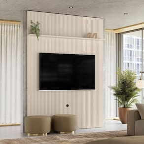 Painel 180cm para Tvs até 75 Pol New Interlagos Off White