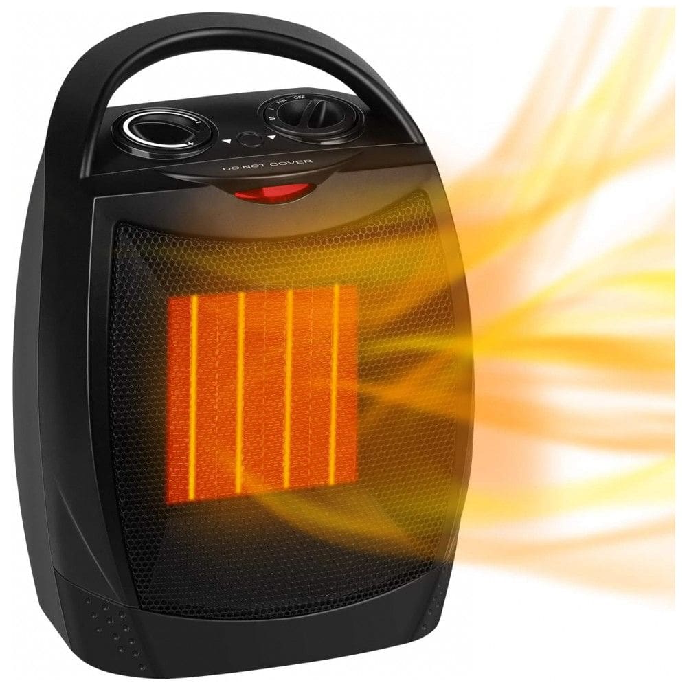 Aquecedor Elétrico Portátil Silencioso e com Aquecimento Rápido, 750 1500W, 110v, GIVEBEST SH 01, Preto