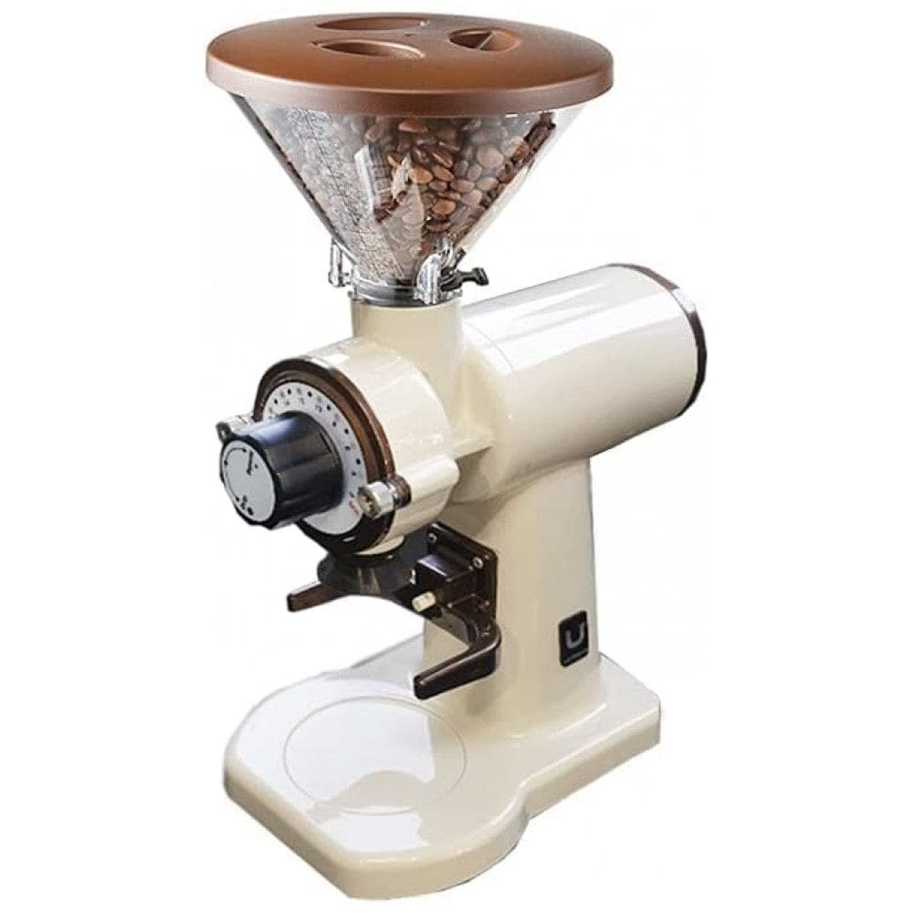 Moedor de Café Elétrico 20 Níveis de Moagem até 250g Aço Inoxidável, 250W, 110v, URBANIC 070s Beige Titanium Burr, Creme