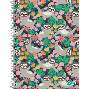 Caderno Espiral Capa Dura Colegial 1 Matéria D+ 96 Folhas Tilibra 8953