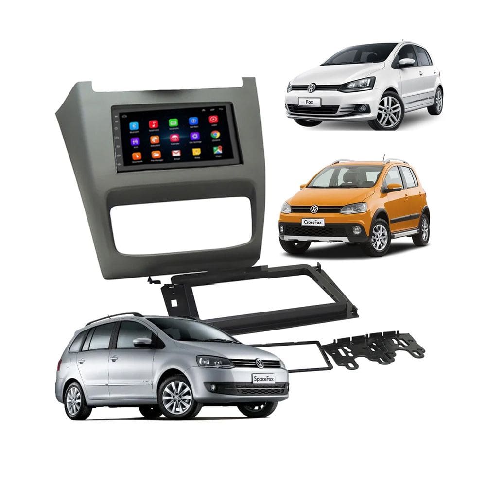 Kit Multimídia Fox SpaceFox 14 / 22 Trend High Mold Grafite 7 Pol Android Carplay 2/32GB - 701K FirstOption