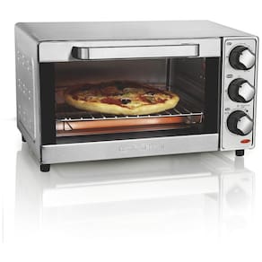 Forno Elétrico de Bancada com Controle de Temperatura e Temporizador, Aço Inoxidável, 110v, HAMILTON BEACH 31401, Prateado