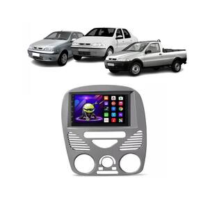 Kit Multimídia Palio Strada Siena Fire 01 / 14 C/ AR 7 Pol Android Carplay 2/32GB - 701K FirstOption
