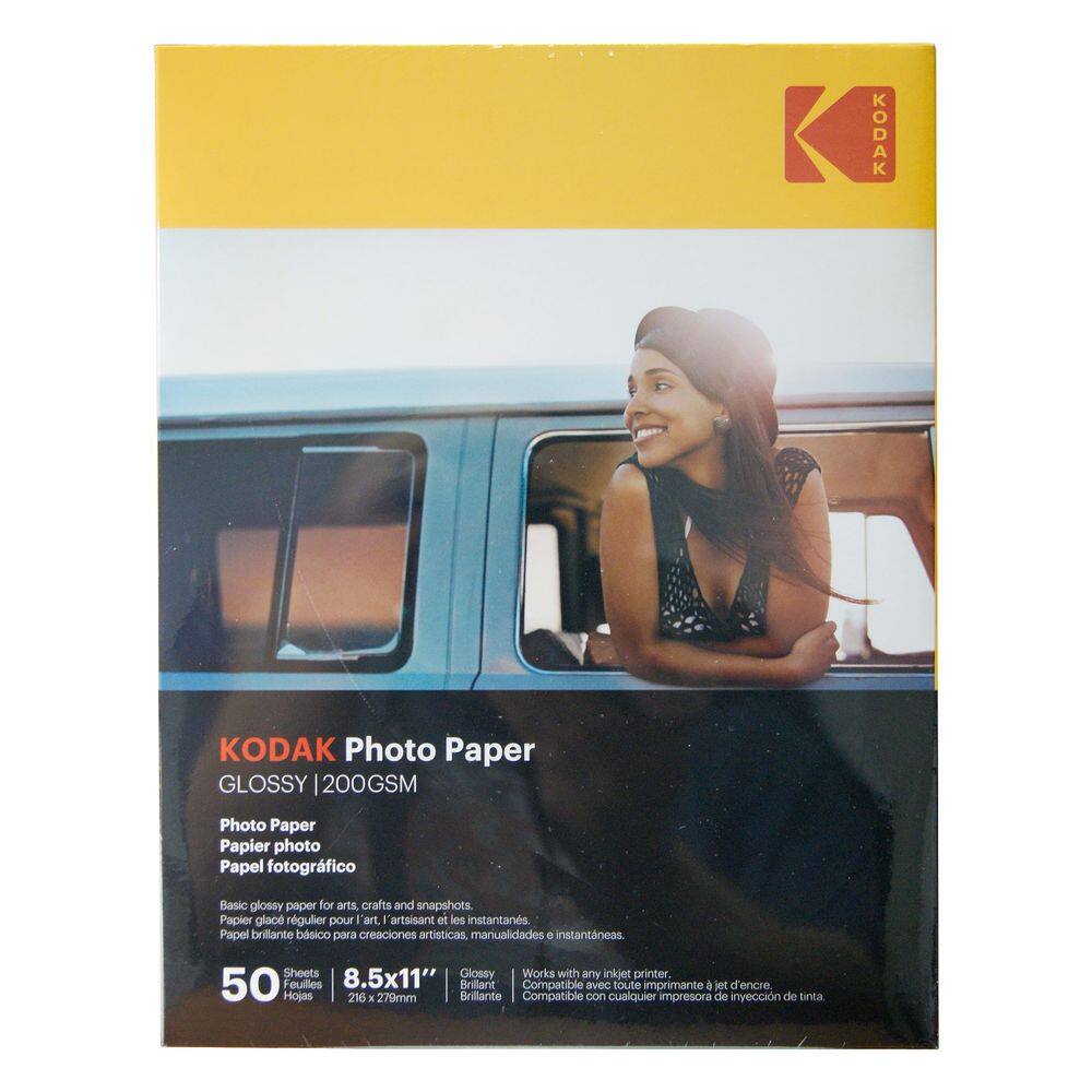 Papel fotográfico KODAK Gloss 8,5x11 180gsm 50 folhas (41182-3510-188)
