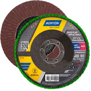 Disco Flap Fibra Grao 80 115X22.23 Standard Norton