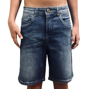 Bermuda Jeans Masculina HD Reta Azul 5767A