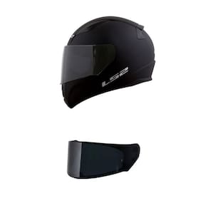 Capacete LS2 FF353 Rapid Monocolor Preto Fosco Mais Viseira Fumê