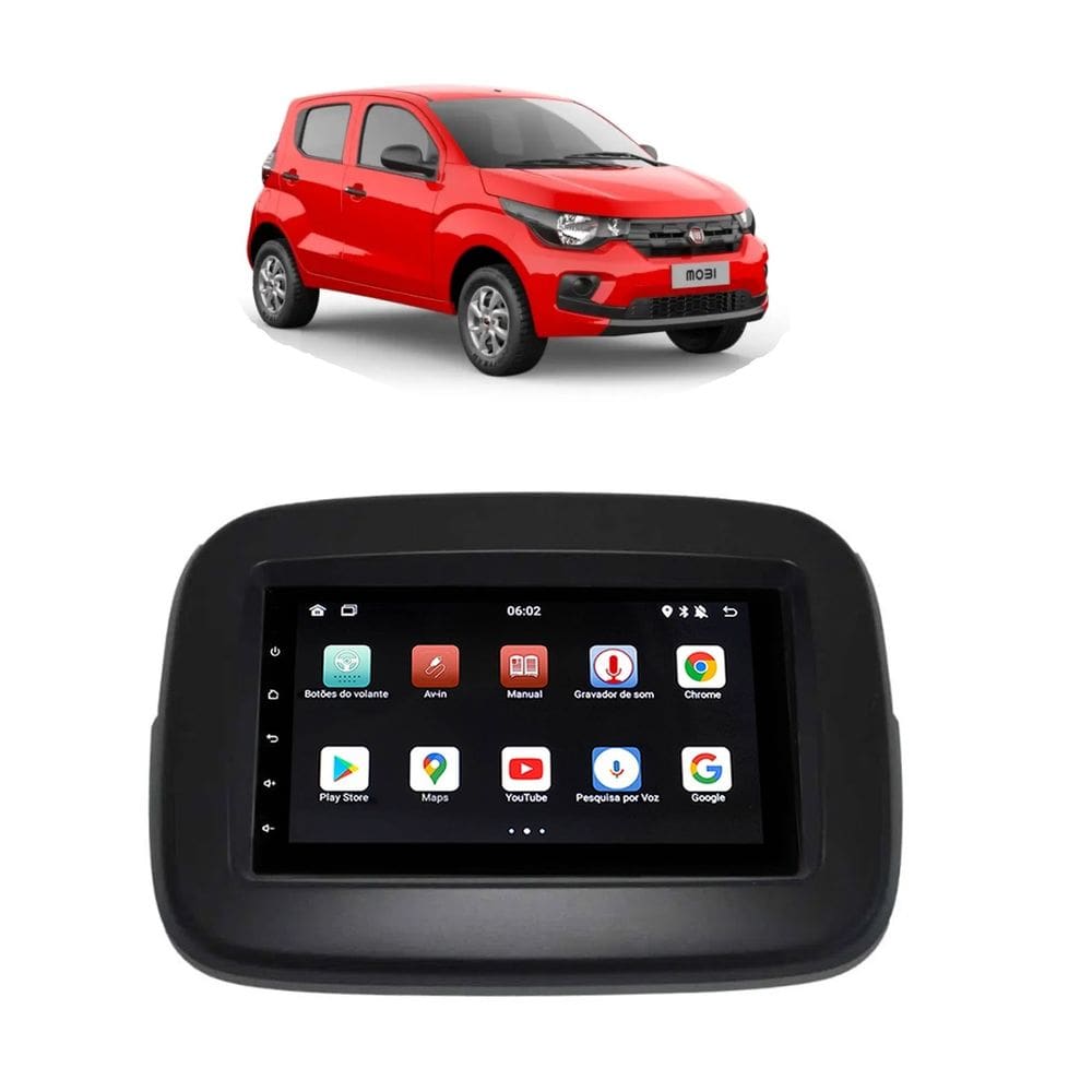 Kit Multimídia Mobi 7 Pol Android Carplay 2/32GB - 701K FirstOption