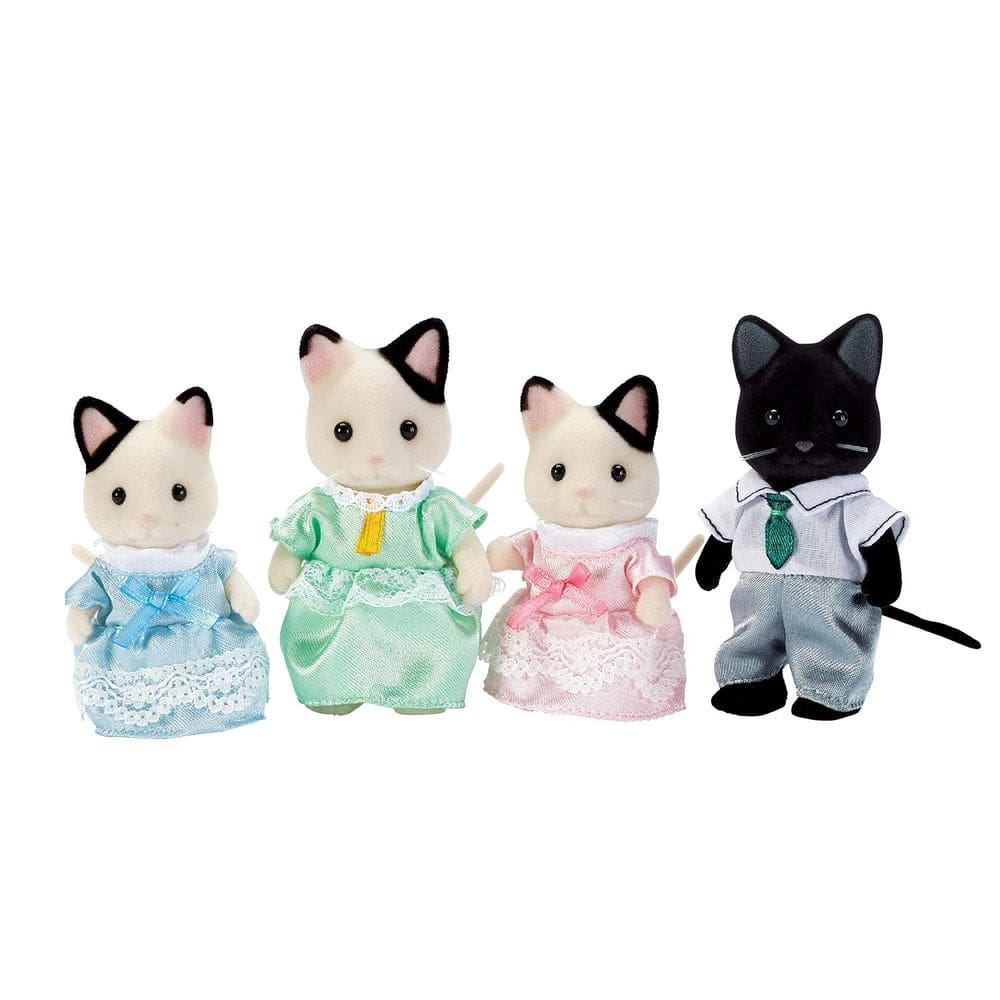 Bonecas Calico Critters Tuxedo Cat Family Natalie Mason Lily Rose