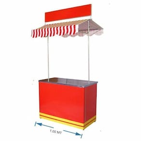 Barraca buffet multiuso com a mesa em aço inox Mod 3007