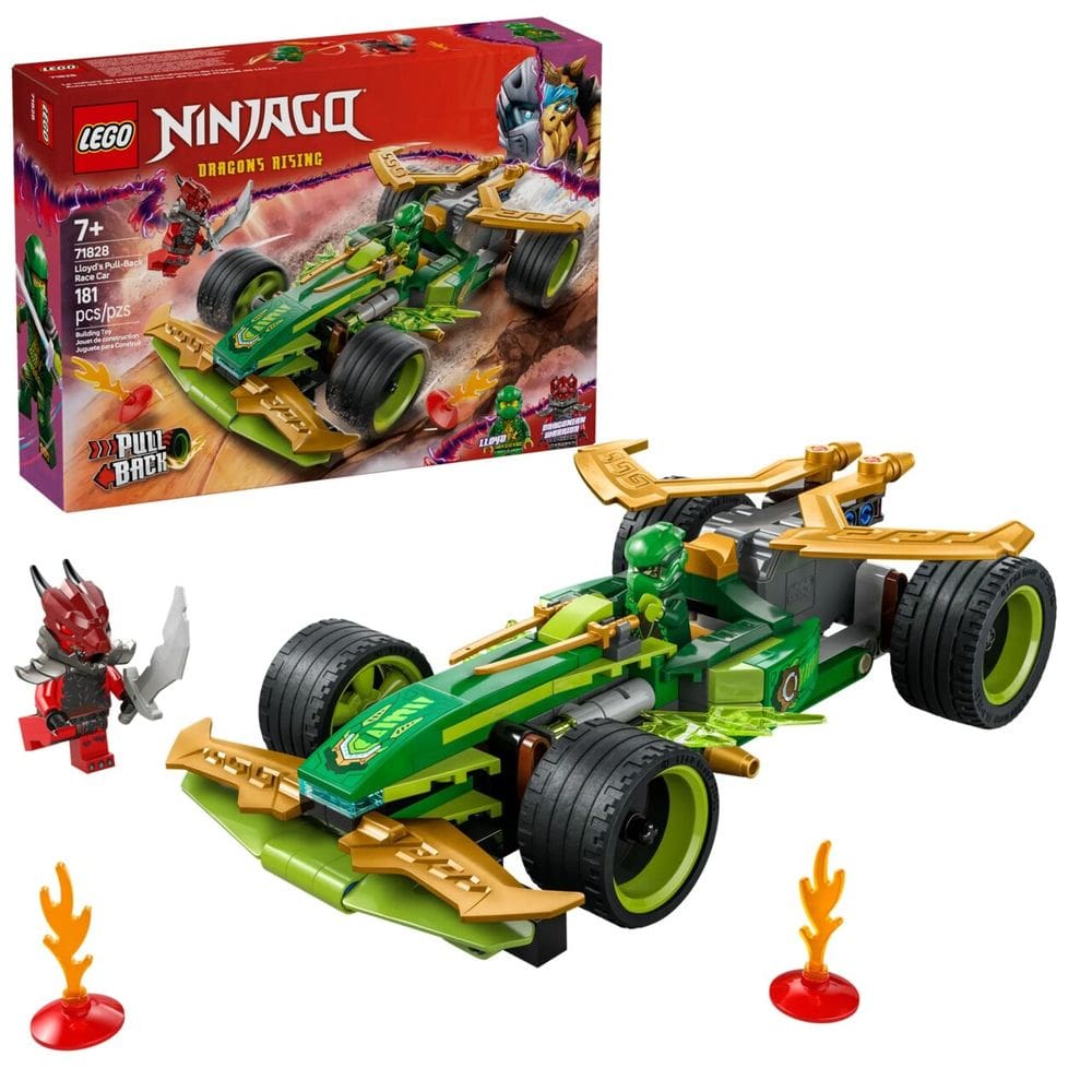 Lego Ninjago Carro De Corrida De Puxar Do Lloyd 181 Peças - 71828