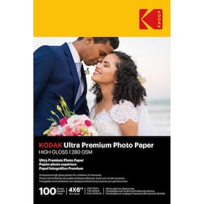 Papel fotográfico Kodak Ultra 4x6 Glossy 280gsm 100 folhas