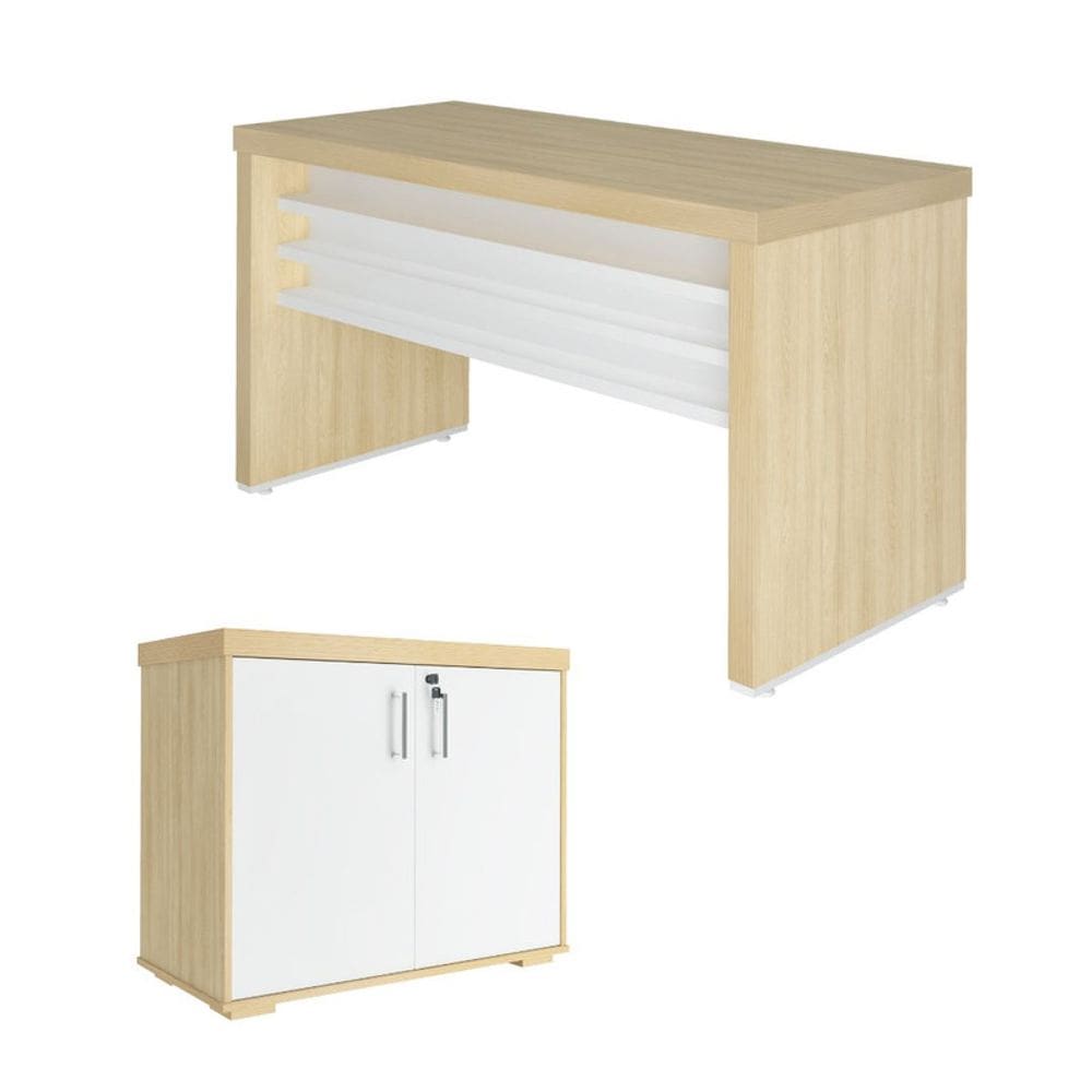Conjunto Escritório: Mesa 6197 + Balcão 6200