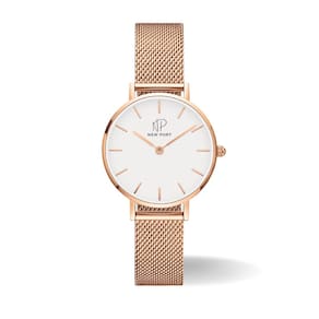 Relógio Feminino Analógico Casual Elegante Rosé New Port