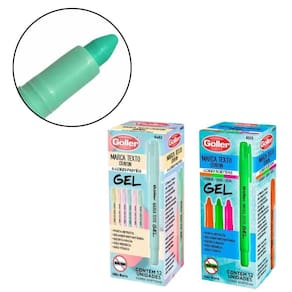 1 Marca Texto Goller Crayon Gel Tom Neon Não Mancha Ótimo