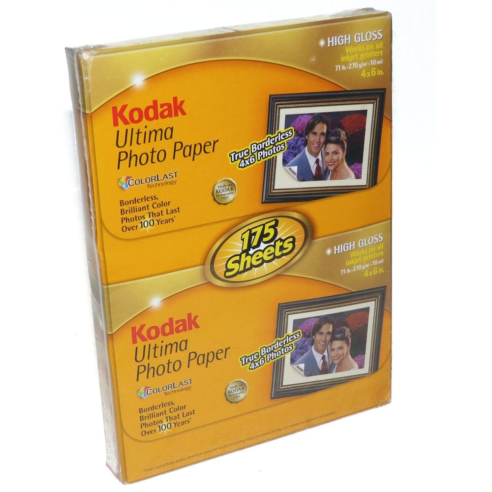 Papel fotográfico Kodak Ultima 4x6 175 folhas de alto brilho