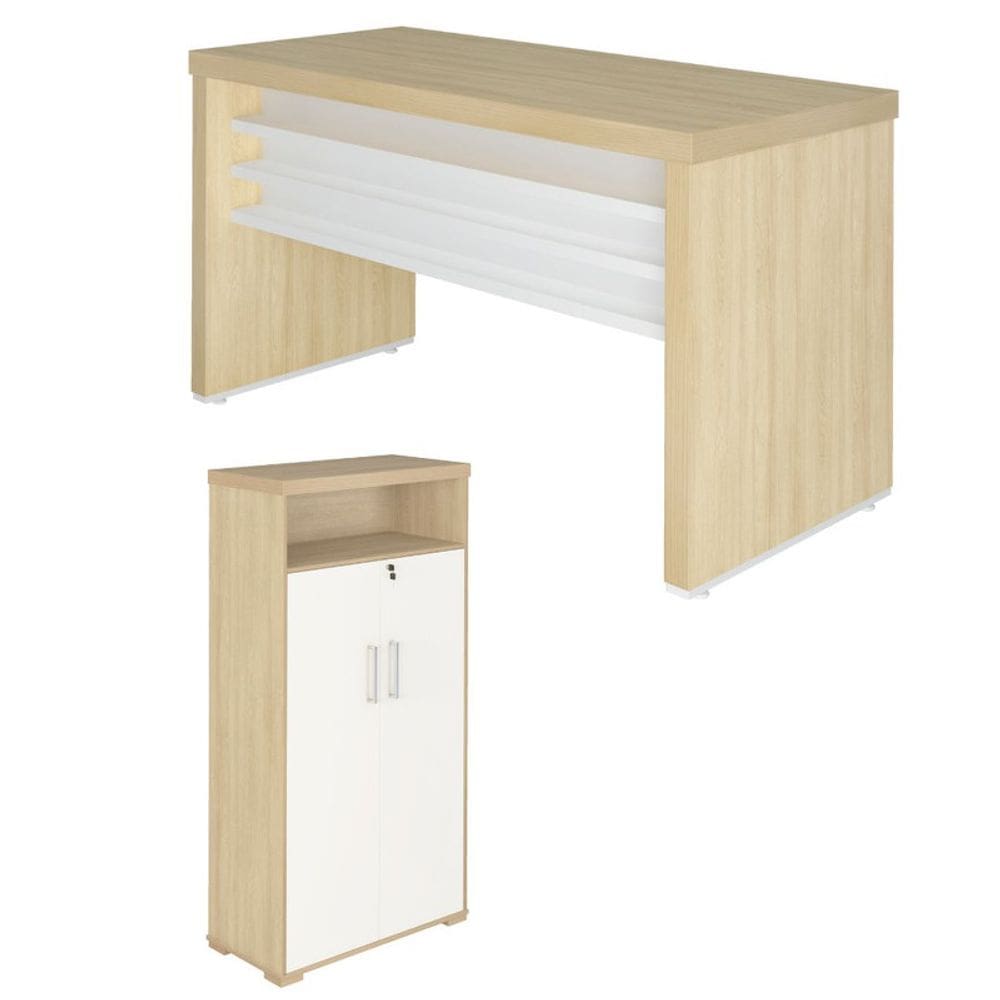 Conjunto Escritório: Mesa 6197 + Armário 6207