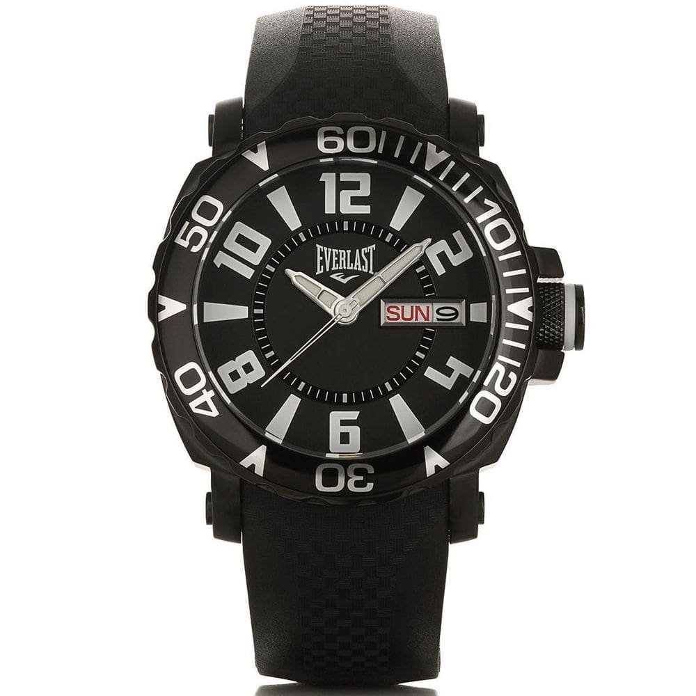 Relógio Masculino Everlast Preto À Prova D`Água 100 M E185