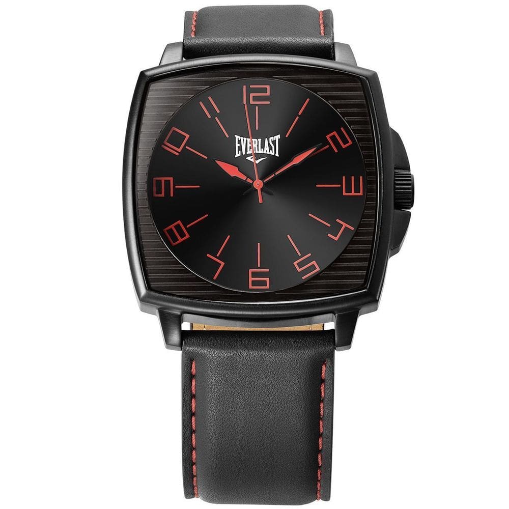 Relógio Masculino Everlast Preto À Prova D`Água 100 M E212