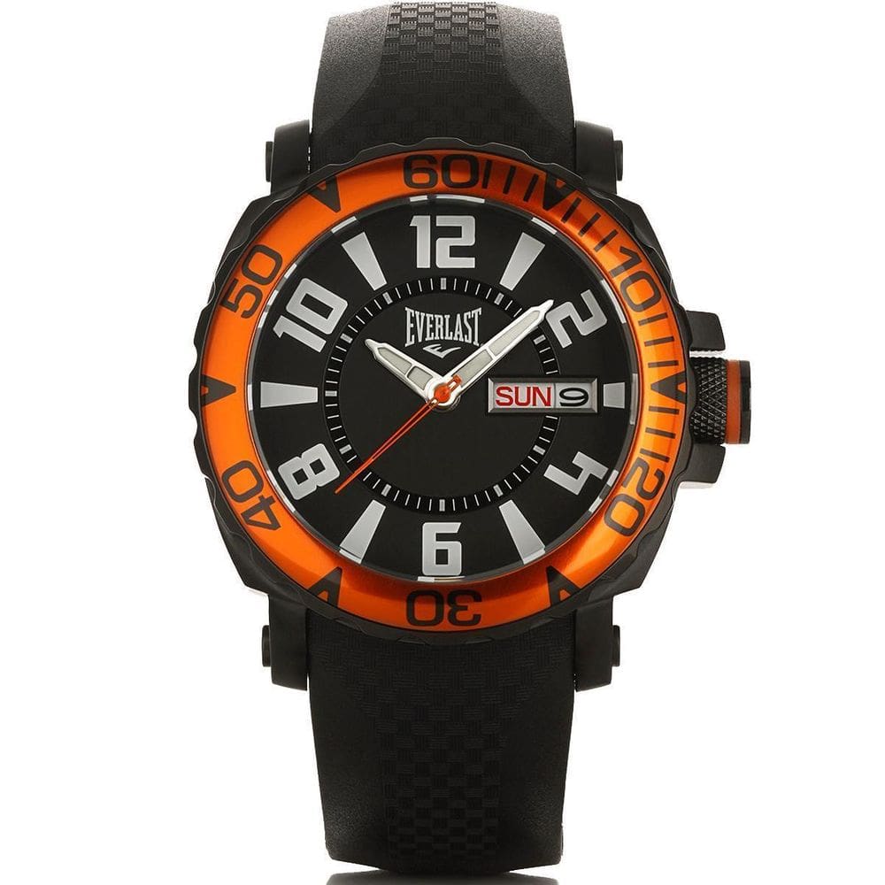 Relógio Masculino Everlast Preto À Prova D`Água 100 M E184