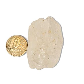 01 Topázio Branco Pedra Bruto Natural 50 a 75g Média 60mm