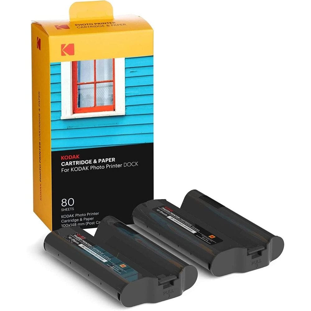 Recarga de cartucho de impressora e papel fotográfico, pacote com 80 KODAK Dock