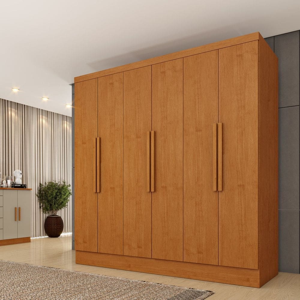 Guarda Roupa 6 Portas 180cm Munique Espresso Móveis Cinamomo
