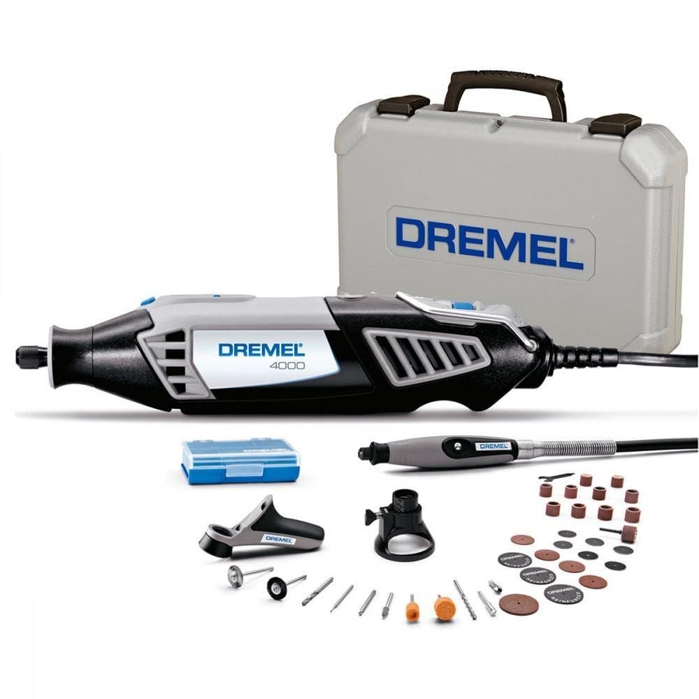 Micro Retífica 3 Acoplamentos E 36 Acessórios 4000 Dremel