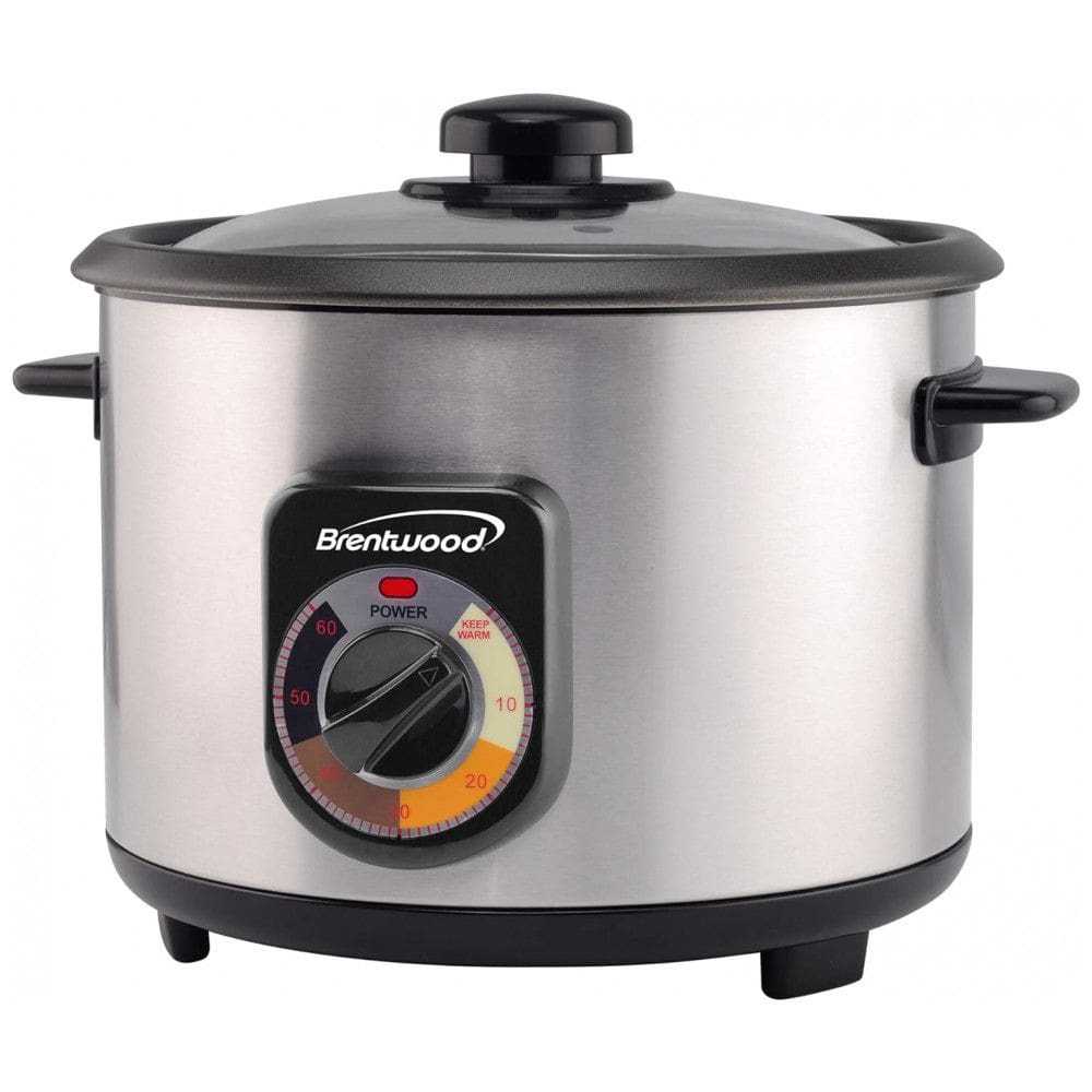 Panela de Arroz Elétrica 2L Multifuncional com Desligamento Automático, 110v, BRENTWOOD TS 1216S, Prateado