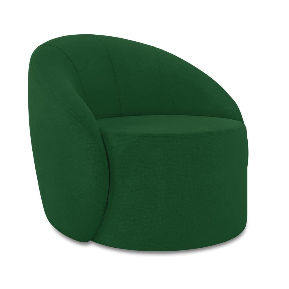 Poltrona Decorativa Orgânica Lua Suede Verde D03 - D`Rossi