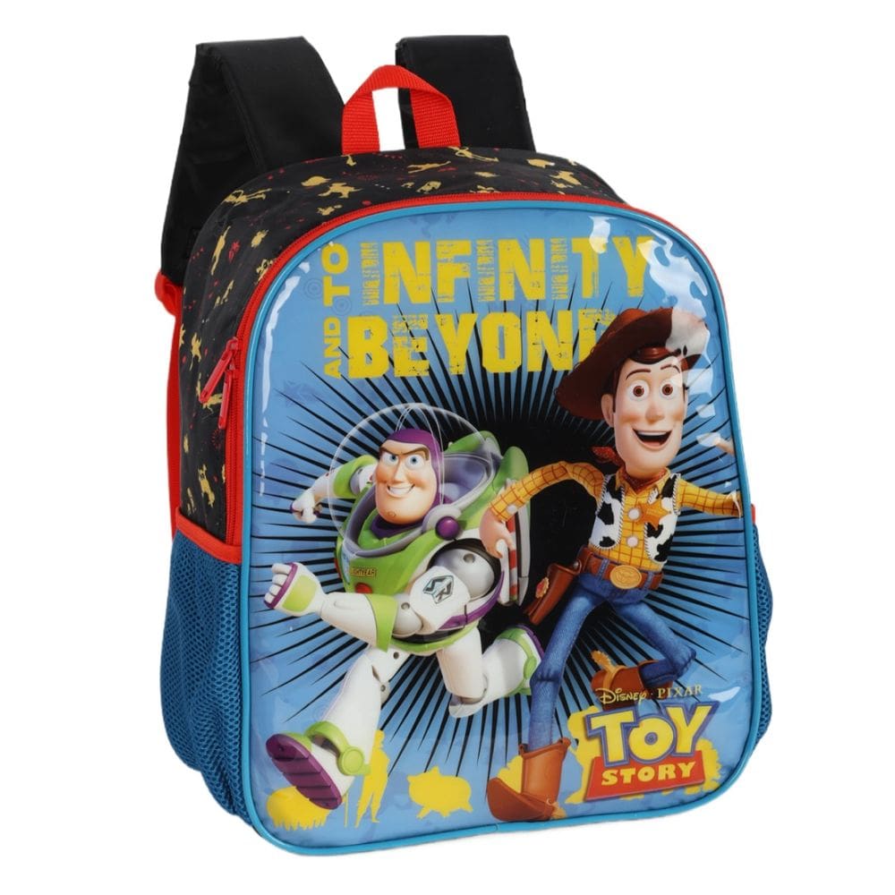 Mochila De Costas Azul Com Alça Escolar Luxcel Toy Story