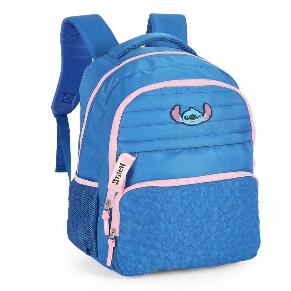 Mochila Disney Stitch Bolsa Costas Infantil Juvenil Azul