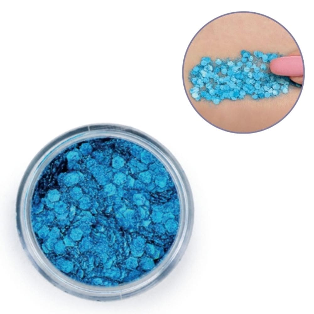 Glitter Facial E Corporal Azul Cromus 8g