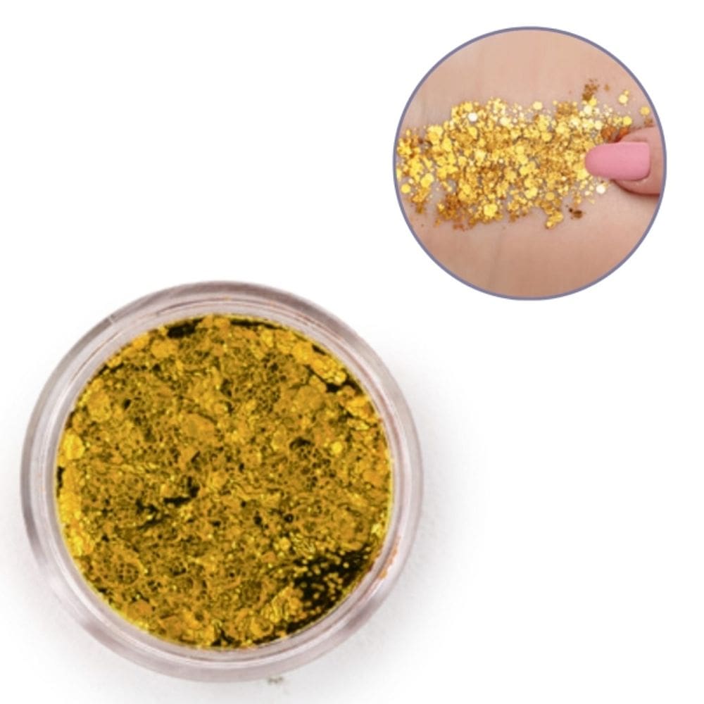 Glitter Facial E Corporal Dourado Cromus 8g