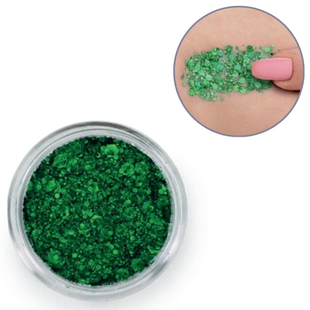 Glitter Facial E Corporal Verde Cromus 8g