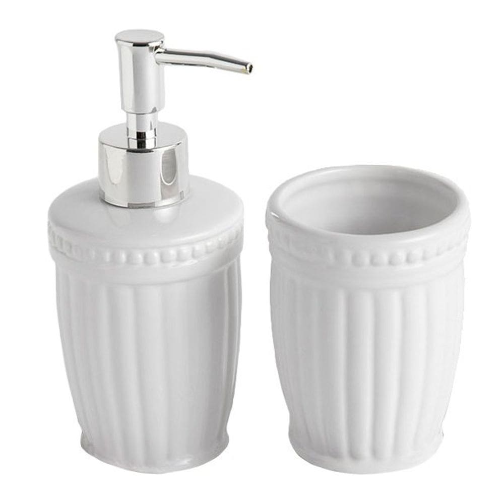 Kit Banheiro De Cerâmica 2 Peças - Jolitex - Branco - Detail