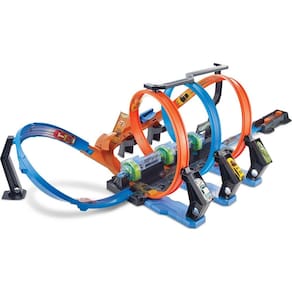 Toy Car Track Set Hot Wheels Corkscrew Crash com carro 1:64