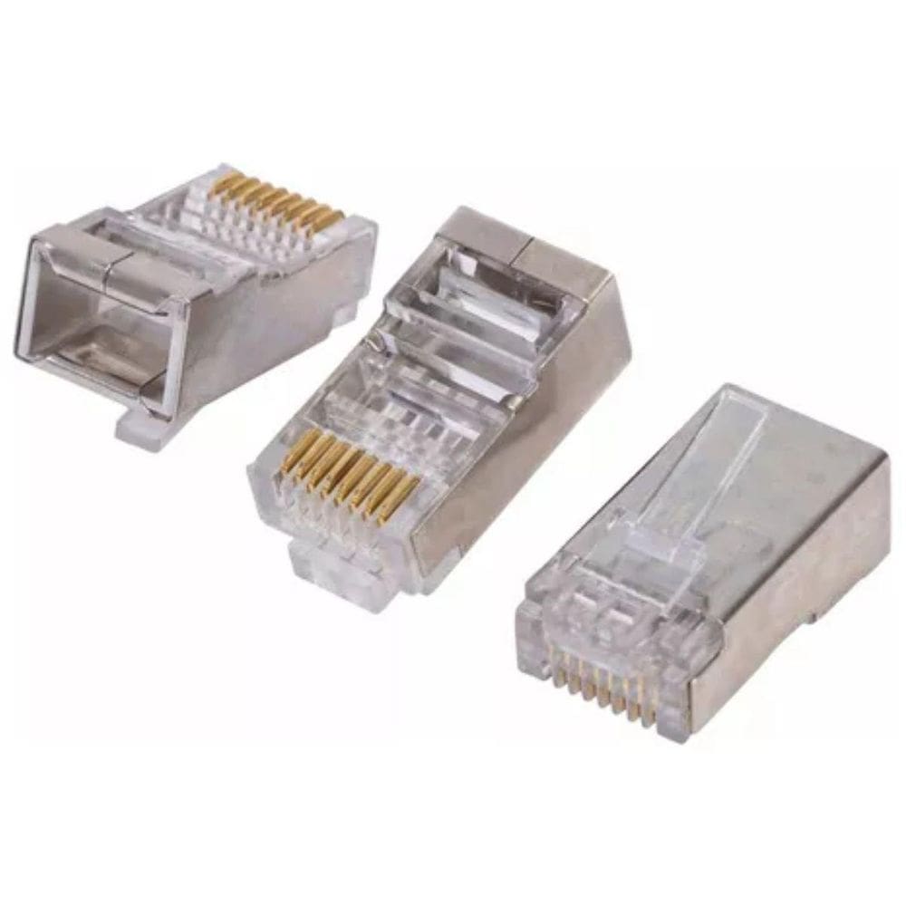 Kit Com 250 Conectores Rj45 Macho, Cat6 Blindado