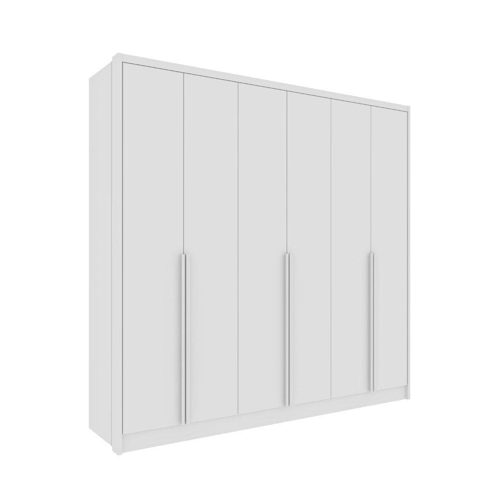 Guarda Roupa Casal 6 Portas 6 Gavetas 100% MDF Fortuna - Tcil Móveis - Neve