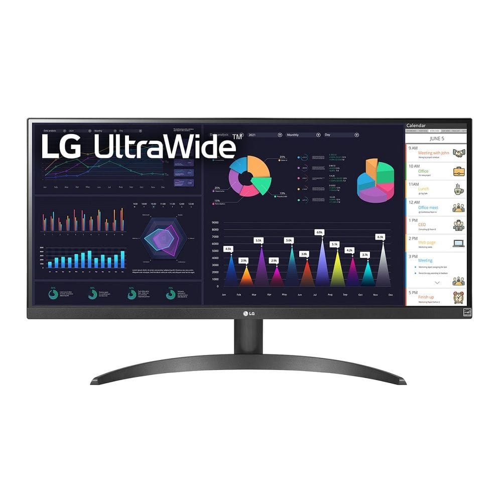 Monitor LG UltraWide 29WQ500B - Tela IPS de 29", 21:9, Full HD, 1ms (MBR), 100Hz, AMD FreeSync™, sRG