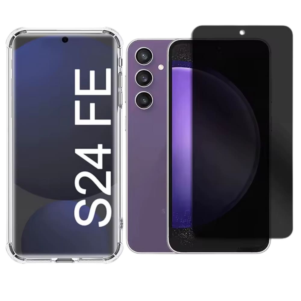 Capa Capinha + Pelicula Galaxy S24Fe Privacidade Anti Curioso - Armyshield