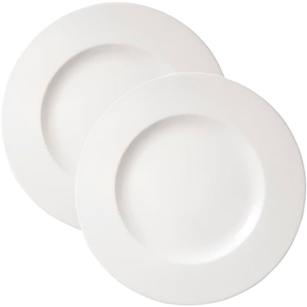 Jogo Pratos Sobremesa Lanche 6Pçs 6 Pessoas Aba Larga 21cm