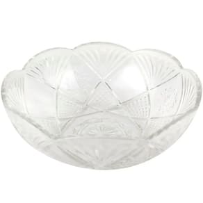 Fruteira Redonda Tigela Bowl Vidro Transparente 2,5L 23,5cm