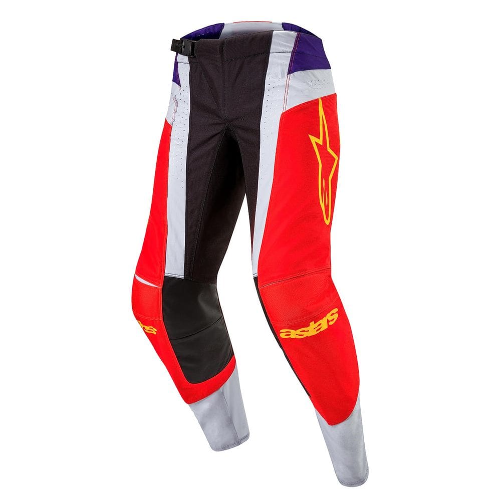 Calças Alpinestars Techstar Ocuri Laranja Quente/Roxa/Preta 38