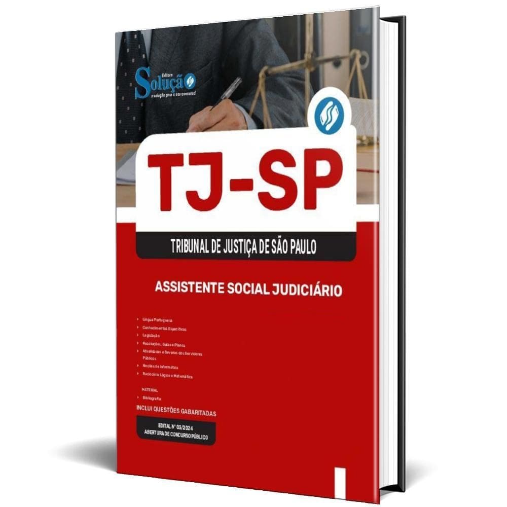 Apostila Concurso Tj Sp 2025 - Assistente Social Judiciário