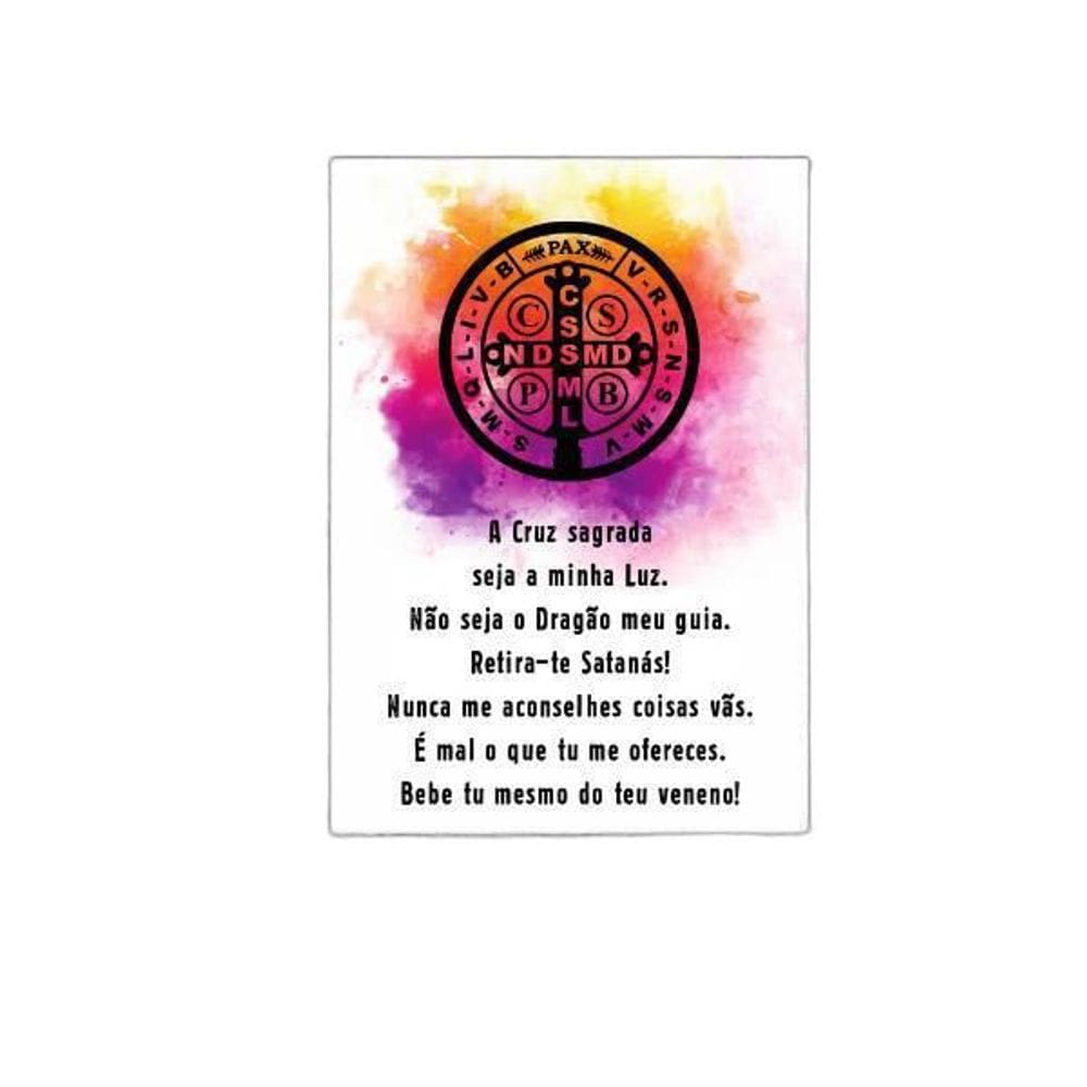 Placa Decorativa Medalha De São Bento 18X27Cm