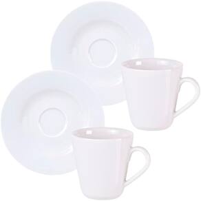Kit Jogo Xicaras 12 Pessoas 12Pçs Aba Larga Tramontina 170ml