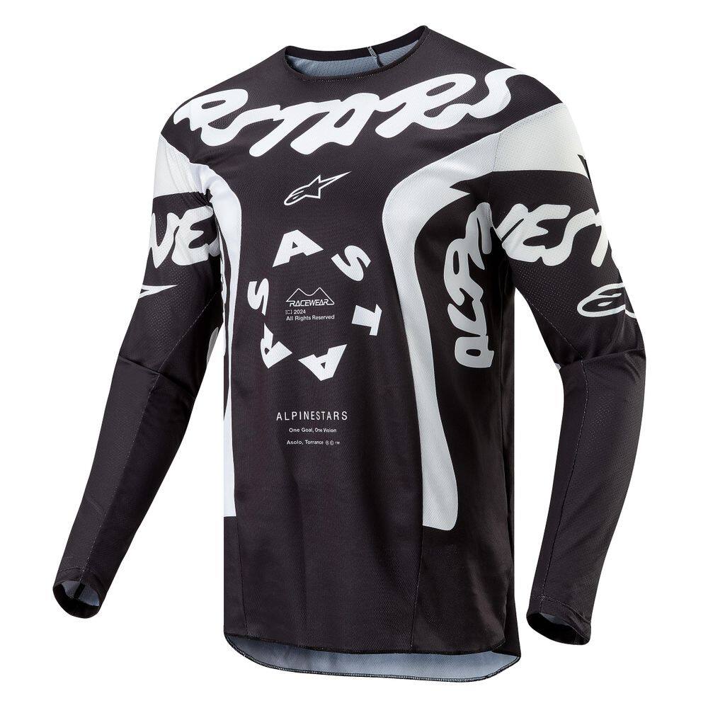 Jersey Alpinestars Racer Hana preto/branco para homens XXL