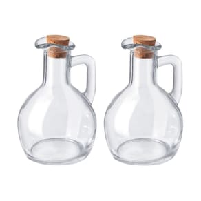 Kit 2 Galheteiro de Azeite Vinagre Molhos Vidro com Tampa 180ml