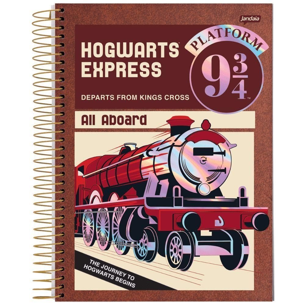 Caderno Universitário 15 Matérias Harry Potter Jandaia Expresso Hogwarts